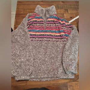 Serape Sherpa Pullover size xl